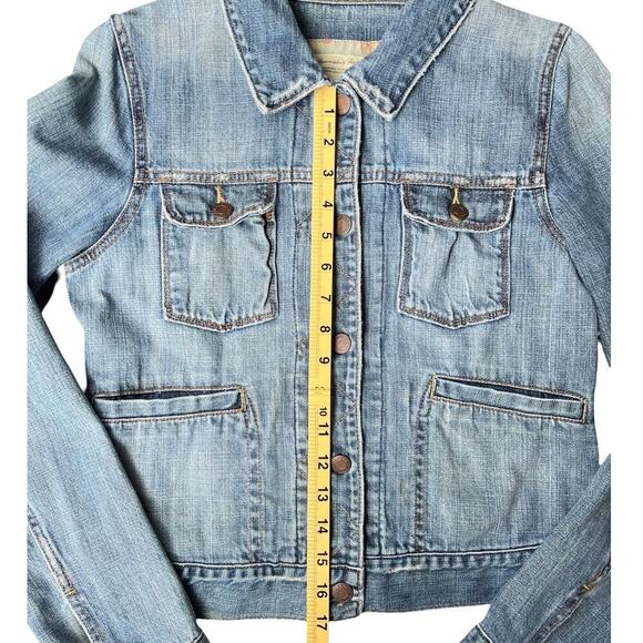 Abercrombie & Fitch Vintage 90s Y2K Distressed Denim Jean Jacket – Size M - Picture 7 of 11